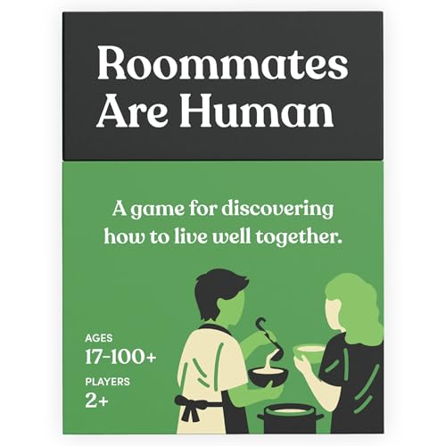 Roommates are Human | 140 Gesprächskarten, die Ihnen helfen, Ihre Mitbewohner kennenzulernen, ein Kartenspiel, um zu entdecken, wie man gut zusammen lebt, Beziehungskartenspiel für 2+ Spieler (Alter von Parents Are Human