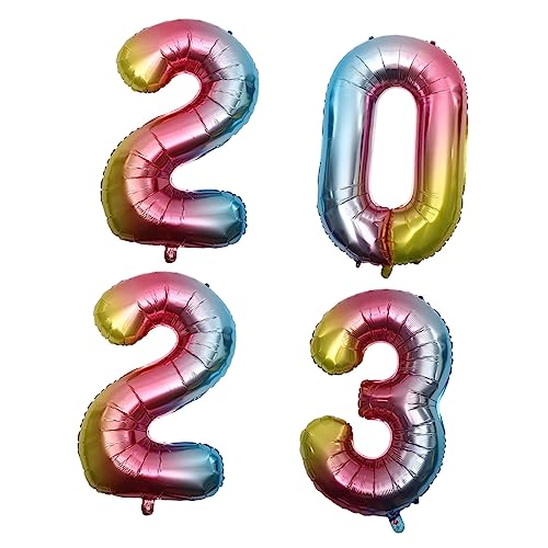 Parliky 1 Satz 2023 Aluminiumfolienballon Foliennummer Digitale Luftballons Ballon 2022 Ballons 2022 Geburtstagsversorgung 2023 Folienballons Keine Dekorationen 2022 Zahlen Ballon 2023 von Parliky