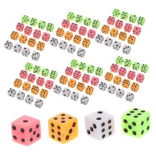 Parliky 100 Stück Teiliges Set Kleine Bunte Kunststoffwürfel Sechsseitige Mini-würfel mit Quadratischen Ecken für Brettspiele Partyspiele Basteln Lernen Parliky 100 Stück Teiliges Set Kleine Bunte Kunststoffwürfel Sechsseitige Mini-würfel mit Quadratischen Ecken für Brettspiele Partyspiele Basteln Lernen von Parliky