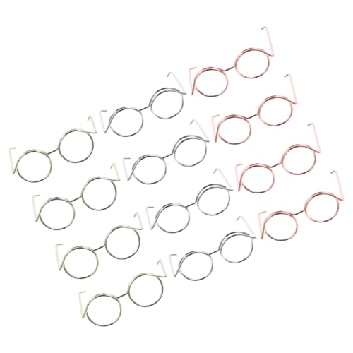 Parliky 12 Stück Teiliges Miniatur Puppenbrillen aus Kupferdraht ohne Gläser Leichte Strapazierfähige und Vielseitige Brillen für Puppen DIY Zubehör Rollenspiel und Dekoration in Roségold Parliky 12 Stück Teiliges Miniatur Puppenbrillen aus Kupferdraht ohne Gläser Leichte Strapazierfähige und Vielseitige Brillen für Puppen DIY Zubehör Rollenspiel und Dekoration in Roségold von Parliky