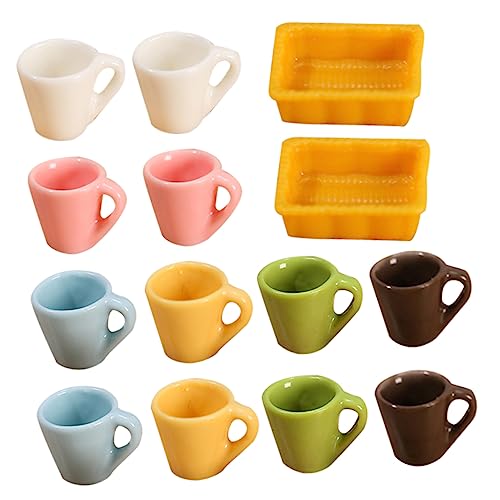 Parliky 14 Stück Teiliges Miniatur Kaffeetassen aus Resin mit Farben Langlebige Miniaturgeschirr Puppenhaus Zubehör für Dekoration für Kreative Mikrolandschaften Parliky 14 Stück Teiliges Miniatur Kaffeetassen aus Resin mit Farben Langlebige Miniaturgeschirr Puppenhaus Zubehör für Dekoration für Kreative Mikrolandschaften von Parliky