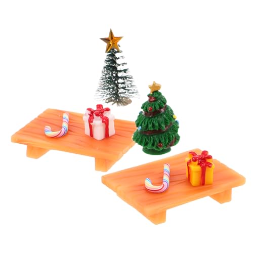 Parliky 2 Sätze Miniatur Weihnachtsbaum Deko mit Zuckerrohr Geschenkbox Harz Figuren für DIY Puppenhaus Weihnachten Mini Bank Stuhl für Mikro-szenen Weihnachtsdeko Parliky 2 Sätze Miniatur Weihnachtsbaum Deko mit Zuckerrohr Geschenkbox Harz Figuren für DIY Puppenhaus Weihnachten Mini Bank Stuhl für Mikro-szenen Weihnachtsdeko von Parliky