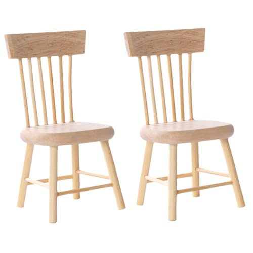 Parliky 2 Stück Miniatur Holzstuhl aus Eichenholz Detailgetreues Puppenhaus Möbel Modell Geeignet für Miniaturgärten Dekorationen Spielzeughäuser und Sammler Parliky 2 Stück Miniatur Holzstuhl aus Eichenholz Detailgetreues Puppenhaus Möbel Modell Geeignet für Miniaturgärten Dekorationen Spielzeughäuser und Sammler von Parliky
