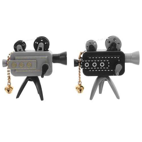 Parliky 2 Stück Teiliges Miniatur Retro Filmprojektor Modell Handkurbelbetrieben Kompakt und Tragbar Kunststoff Desktop Dekor Vielseitige Heim Bürodekoration für Filmfans und Parliky 2 Stück Teiliges Miniatur Retro Filmprojektor Modell Handkurbelbetrieben Kompakt und Tragbar Kunststoff Desktop Dekor Vielseitige Heim Bürodekoration für Filmfans und von Parliky