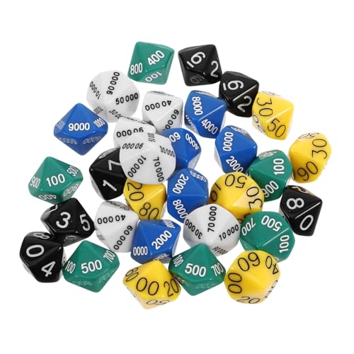 Parliky 30 Stück Teiliges Buntes Würfelset mit Zahlen Multifunktionale Mehrseitige Spielwürfel aus Kunststoff Tragbare Partyspiel-zubehör für Brettspiele und Rollenspiele Parliky 30 Stück Teiliges Buntes Würfelset mit Zahlen Multifunktionale Mehrseitige Spielwürfel aus Kunststoff Tragbare Partyspiel-zubehör für Brettspiele und Rollenspiele von Parliky