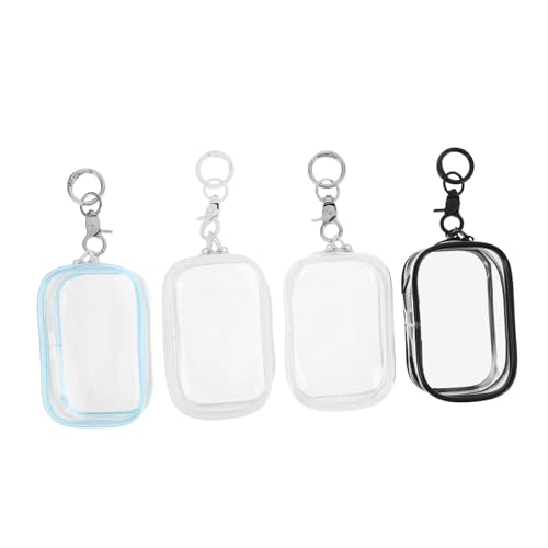 Parliky 4 Stück Transparente Puppen-Aufbewahrungstasche aus PVC mit Abnehmbarem Schlüsselanhänger Tragbar Reißverschließbar Stabiler für Sammler und Kosmetik Modische Kleine Tasche Parliky 4 Stück Transparente Puppen-Aufbewahrungstasche aus PVC mit Abnehmbarem Schlüsselanhänger Tragbar Reißverschließbar Stabiler für Sammler und Kosmetik Modische Kleine Tasche von Parliky