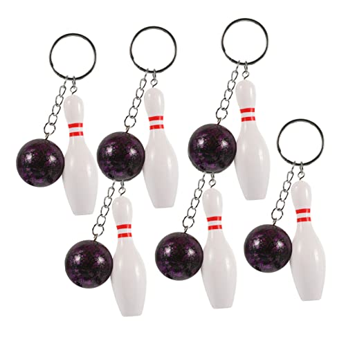 Parliky 6 Stück Bowling Schlüsselanhänger Bowling Partygeschenke Bowling Pin Schlüsselanhänger Große Bowling Pin Schlüsselanhänger Große Geldbörsen Charms Bowling Schlüsselanhänger von Parliky