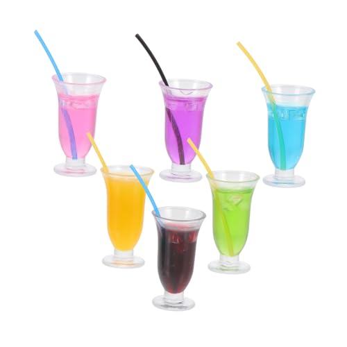 Parliky 6 Stück Teiliges Miniatur Cocktailsimulation Realistische Mini Cocktail Modelle aus Resin Farbenfrohe Puppenhaus Dekoration für Mikro landschaften Fotorequisiten und Sammler Parliky 6 Stück Teiliges Miniatur Cocktailsimulation Realistische Mini Cocktail Modelle aus Resin Farbenfrohe Puppenhaus Dekoration für Mikro landschaften Fotorequisiten und Sammler von Parliky