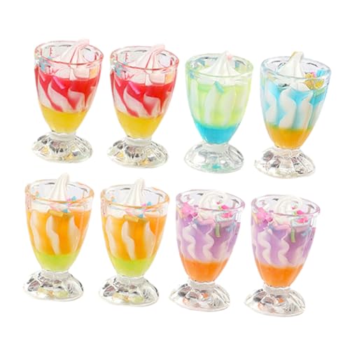 Parliky 8 Stück Teiliges Resin Miniatur Eisbecher Farblich Gemischt Realistische Miniatureiscreme Deko für Puppenhaus Zubehör Langlebiges Verschleißfestes Harz als Tiny House Accessoire Parliky 8 Stück Teiliges Resin Miniatur Eisbecher Farblich Gemischt Realistische Miniatureiscreme Deko für Puppenhaus Zubehör Langlebiges Verschleißfestes Harz als Tiny House Accessoire von Parliky