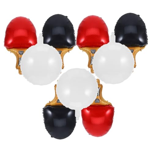 Parliky 9 Stück Teiliges Tischtennis Ballon Dekorationen Langlebige Folienballons in Rot und Schwarz Interaktive Sportparty Deko für Indoor und Outdoor Events Einfache Befüllung und Parliky 9 Stück Teiliges Tischtennis Ballon Dekorationen Langlebige Folienballons in Rot und Schwarz Interaktive Sportparty Deko für Indoor und Outdoor Events Einfache Befüllung und von Parliky