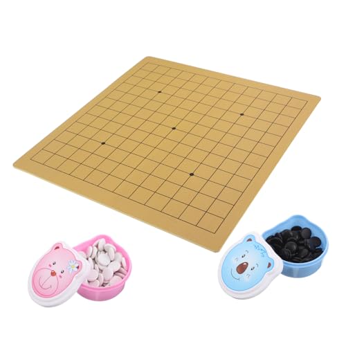 Parliky Go Spielset mit Niedlichem Bär Motiv Doppelseitiges Brett Leichtes Tragbares Kunststoffbrett Lernspiel für Anfänger Strategisches Familienspiel Parliky Go Spielset mit Niedlichem Bär Motiv Doppelseitiges Brett Leichtes Tragbares Kunststoffbrett Lernspiel für Anfänger Strategisches Familienspiel von Parliky