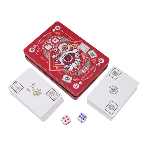 Parliky Mahjong Karten Teilig mit Würfeln Glatte Oberfläche Tragbares Chinesisches Kartenspiel für Party Reisen Camping Fördert und Hand Augen Koordination Parliky Mahjong Karten Teilig mit Würfeln Glatte Oberfläche Tragbares Chinesisches Kartenspiel für Party Reisen Camping Fördert und Hand Augen Koordination von Parliky