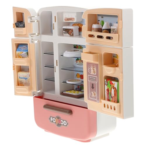 Parliky Mini Kühlschrank Set Rot mit Mini Lebensmittel für Puppenhaus Mehrschichtiger Kühlschrank mit Kindersicheres Küchenspielzeug für Fantasievolles Rollenspiel und Dekoration Parliky Mini Kühlschrank Set Rot mit Mini Lebensmittel für Puppenhaus Mehrschichtiger Kühlschrank mit Kindersicheres Küchenspielzeug für Fantasievolles Rollenspiel und Dekoration von Parliky