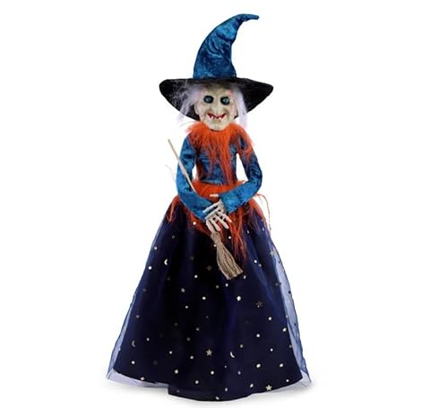 Partilandia Dekorative Hexe, blau, Deluxe, 46 cm Partilandia Dekorative Hexe, blau, Deluxe, 46 cm von Partilandia