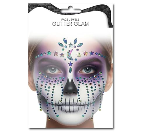 Partilandia Fashion Totenkopf Sterne Gesichtsschmuck Partilandia Fashion Totenkopf Sterne Gesichtsschmuck von Partilandia