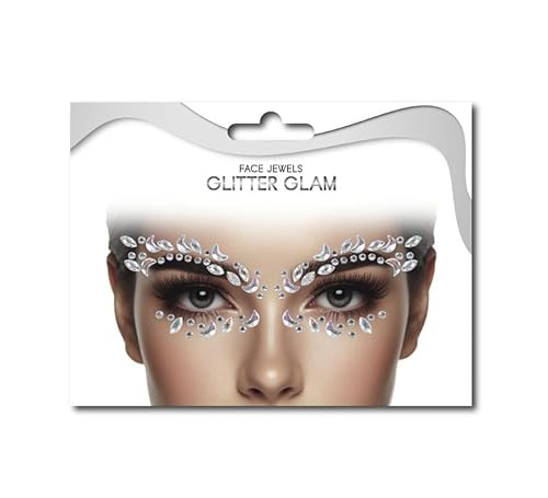 Partilandia Gesichts-Edelsteine, Augenkontur, Mond, silberfarben Partilandia Gesichts-Edelsteine, Augenkontur, Mond, silberfarben von Partilandia