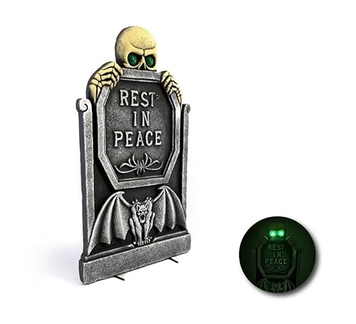 Partilandia Grüner Totenkopf mit Licht, 65,5 x 40,5 x 3 cm Partilandia Grüner Totenkopf mit Licht, 65,5 x 40,5 x 3 cm von Partilandia