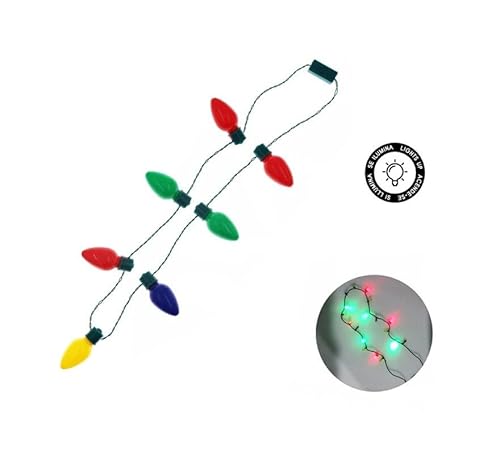 Partilandia Halskette mit bunten Glühbirnen von Partilandia