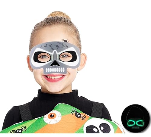 Partilandia Leuchtende Totenkopf-Augenmaske, 17,7 x 11 x 1,3 cm Partilandia Leuchtende Totenkopf-Augenmaske, 17,7 x 11 x 1,3 cm von Partilandia