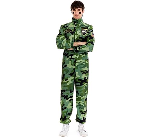 Partilandia Militärisches Camouflage-Kostüm für Herren (Größe L) von Partilandia