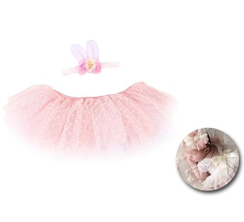 Partilandia Newborn Kaninchen-Set für Kinder: Tutu und Ohrband (Einheitsgröße) von Partilandia