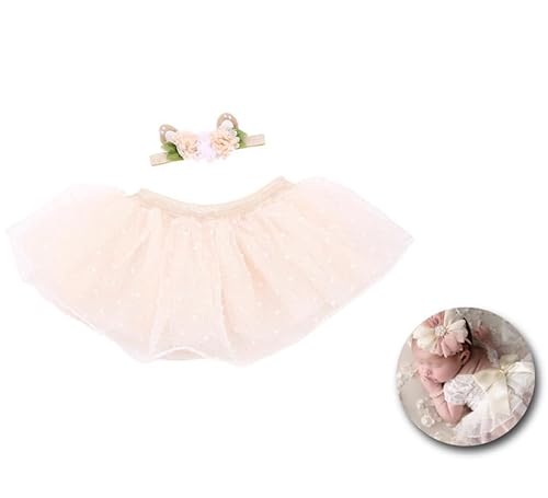 Partilandia Newborn Kitt für Kinder: Tutu und Ohrband (Einheitsgröße) von Partilandia