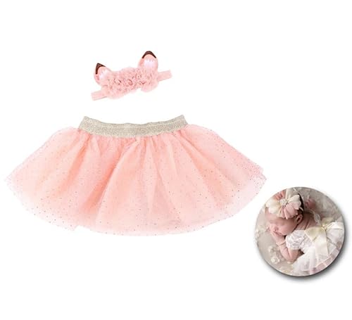 Partilandia Newborn Set für Kinder: Tutu und rosa Ohrenband (Einheitsgröße) von Partilandia