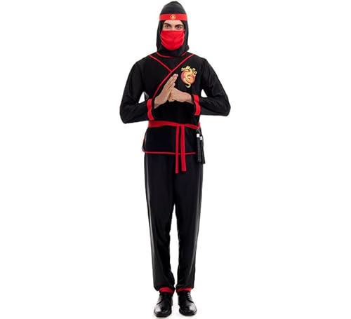 Partilandia Ninja-Kostüm für Herren (Größe S) von Partilandia