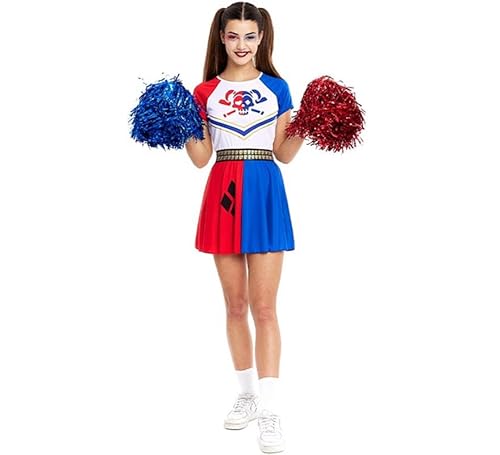 Partilandia Saddisches Cheerleader-Kostüm, zweifarbig, für Damen (Größe S) von Partilandia