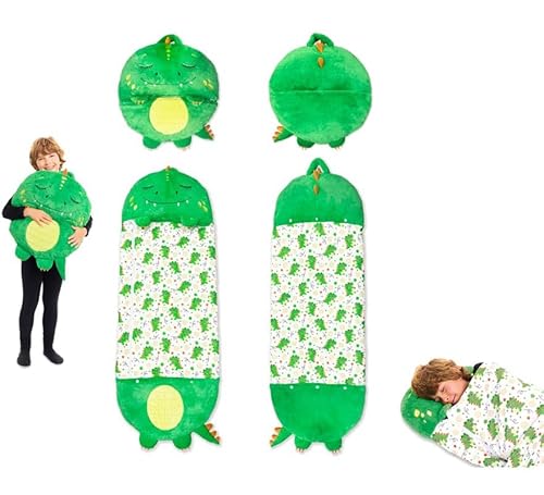 Partilandia Schlafsack mit Dinosaurier-Kissen 135 cm (Einheitsgröße) von Partilandia