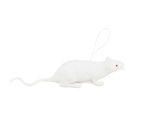 Partilandia Weiße Maus mit Kunststoffschnur, 11 cm Partilandia Weiße Maus mit Kunststoffschnur, 11 cm von Partilandia