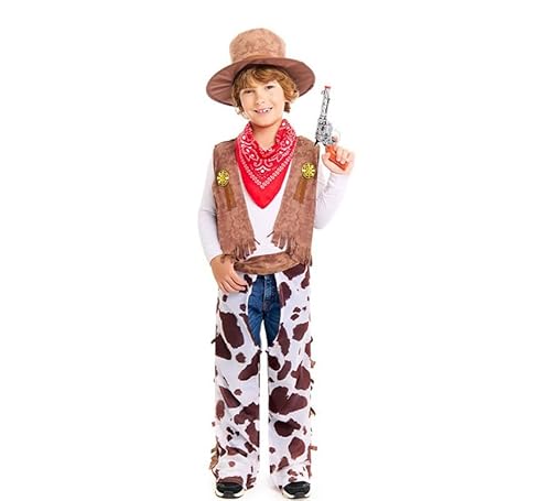 Partilandia Western-Cowboy-Kostüm mit Zahonen für Kinder (Größe 10-12 Jahre) von Partilandia