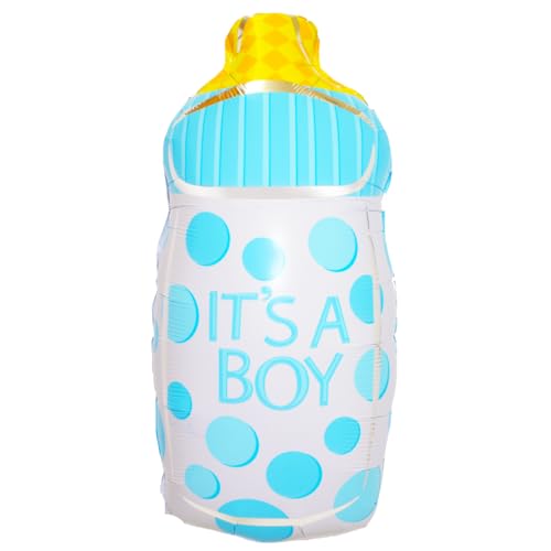 Party Austria Folienballon Babyballon Geburt Ballon Baby Boy bunter Luftballon It´s a Boy Junge blau (Babyflasche blau 60cm) von Party Austria