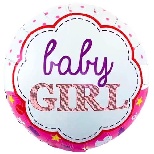 Party Austria Folienballon Babyballon Geburt Ballon Baby Girl bunter Luftballon It´s a Girl Mädchen rosa/pink (Baby Girl pink 45cm) von Party Austria