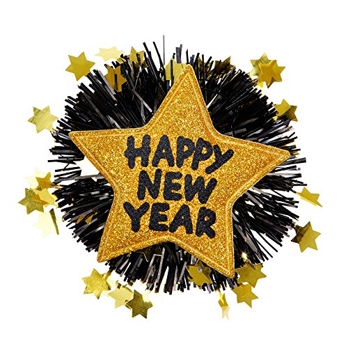 NEU Brosche Happy New Year, gold von Party Discount