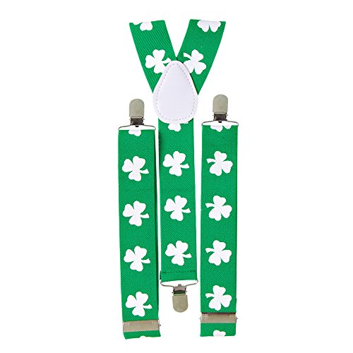 NEU Hosenträger mit Klee, St. Patrick von Party Discount