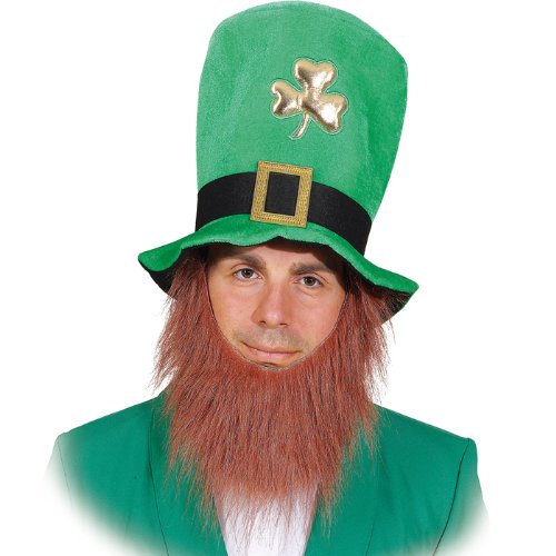 NEU Hut St. Patrick's Day mit angenähtem Bart von Party Discount