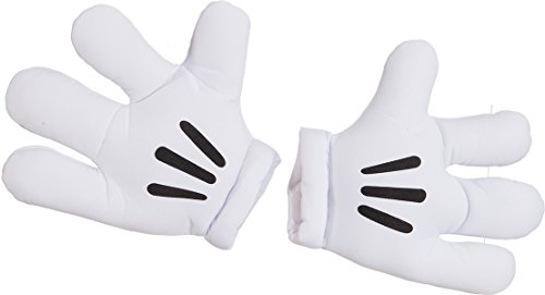 Orlob Jumbo Maus-Handschuhe, weiß von Party Discount