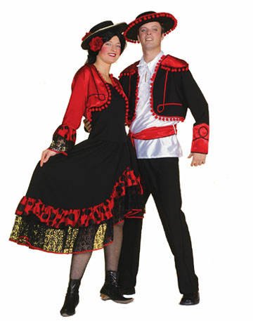 Party-Discount Herren-Kostüm Flamenco schwarz-rot, Gr. 50-52 von Party-Discount