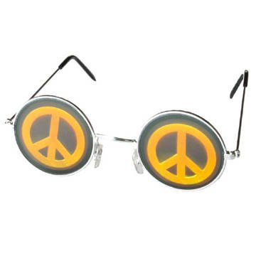 Party-Discount Holographie-Brille Peace - Hippie von Party-Discount