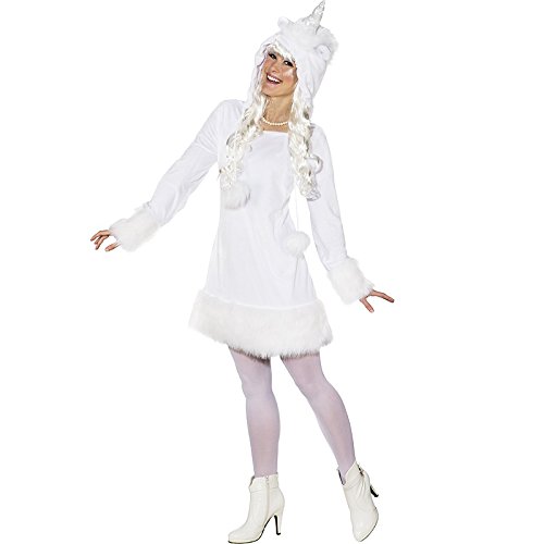 Party Discount NEU Damen-Kleid Einhorn mit Kapuze, Gr. 42-44 von Party Discount