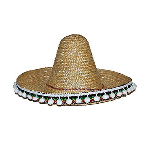 Party Discount NEU Hut Sombrero aus Stoh, bunt, ca. 50cm von Party Discount