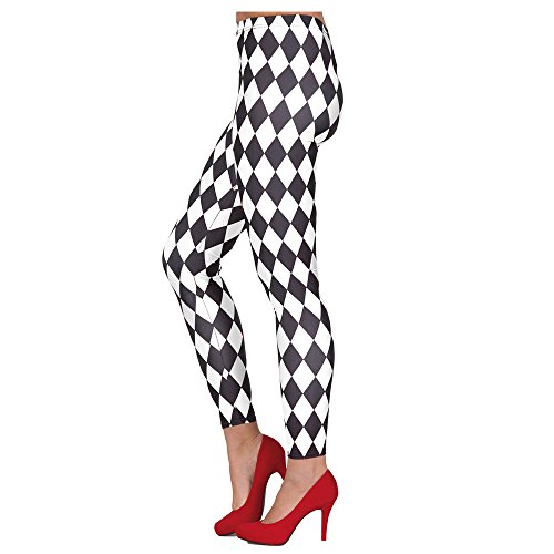 Party Discount NEU Leggings Raute schwarz-weiß, Größe L-XL von Party Discount