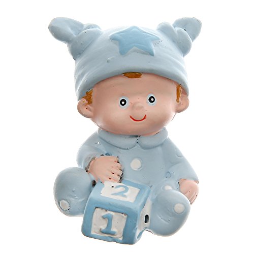 Party Discount NEU Polyresin Tauffigur, 4 cm, Himmelblau von Party Discount