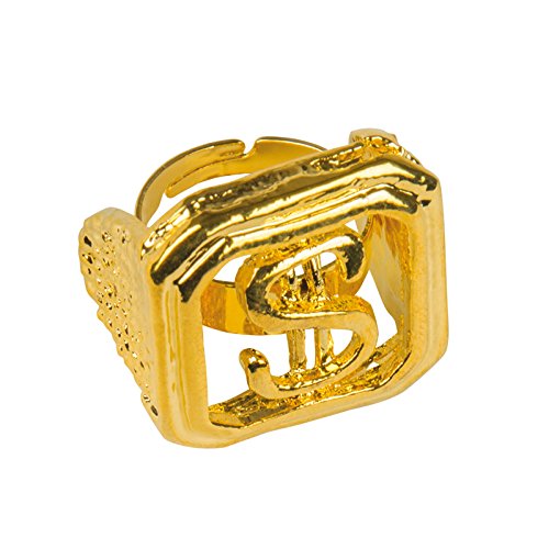 Party Discount NEU Ring Dollarzeichen, Gold von Party Discount