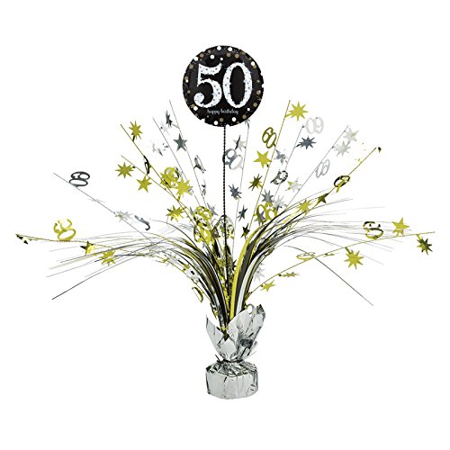 Party Discount NEU Tischdeko Happy B.Day Sparkling 50, 45,7 cm von Party Discount