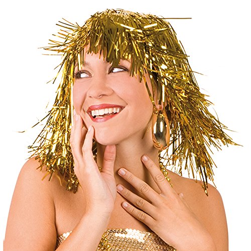 Party Discount SPARPACK! Perücke Lametta Disco, Gold 12 STK. von Party Discount