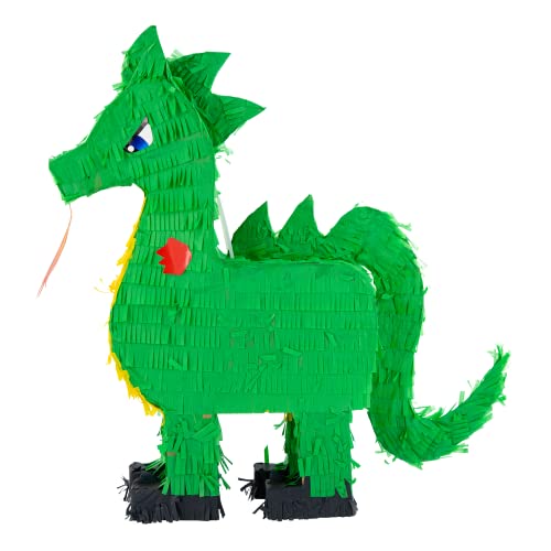 Party Factory Drachen Pinata, grün, 50x52cm, Kinder Partyspiel, Schlag-Pinata, Kindergeburtstag, Dekoration zum Geburtstag von Party Factory