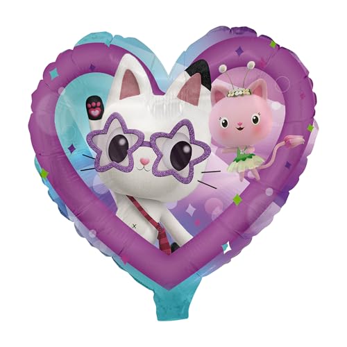 Party Factory Gabby's Dollhouse Folienballon 45 cm, Herz, DJ Catnip & Kitty Fee, Ballon Helium geeignet, Geburtstagsdeko, Luftballon für Party und Kindergeburtstag Party Factory Gabby's Dollhouse Folienballon 45 cm, Herz, DJ Catnip & Kitty Fee, Ballon Helium geeignet, Geburtstagsdeko, Luftballon für Party und Kindergeburtstag von Party Factory