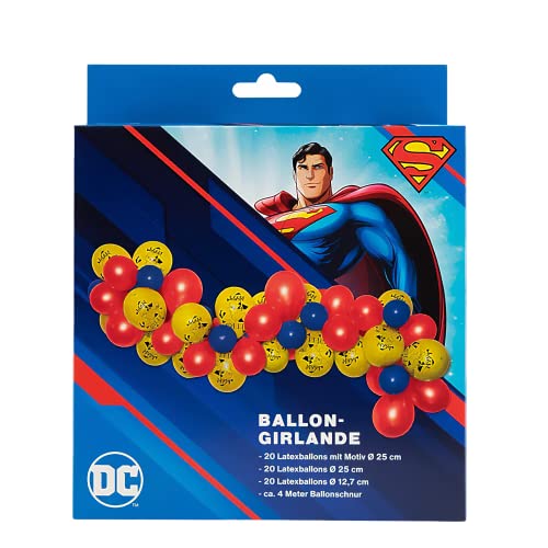 Party Factory `Superman´ Ballongirlande aus 60 roten, gelben und blauen Latexballons, Ø25 und 12cm, inklusive 4m Ballonband Party Factory `Superman´ Ballongirlande aus 60 roten, gelben und blauen Latexballons, Ø25 und 12cm, inklusive 4m Ballonband von Party Factory